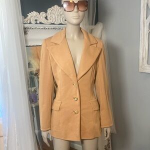 Beautifully tailored vintage suit jacket from Saks 5th ave 1970 bow detail